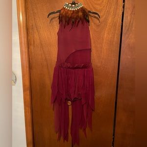 Weissman Adult Large Maroon Costume with Feather Neckpiece